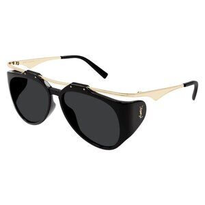 New SAINT LAURENT New Wave Black Aviator SL M137/F Amelia 001 Sunglasses Women